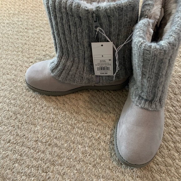 Cat Jack Sweater Boots Gray 